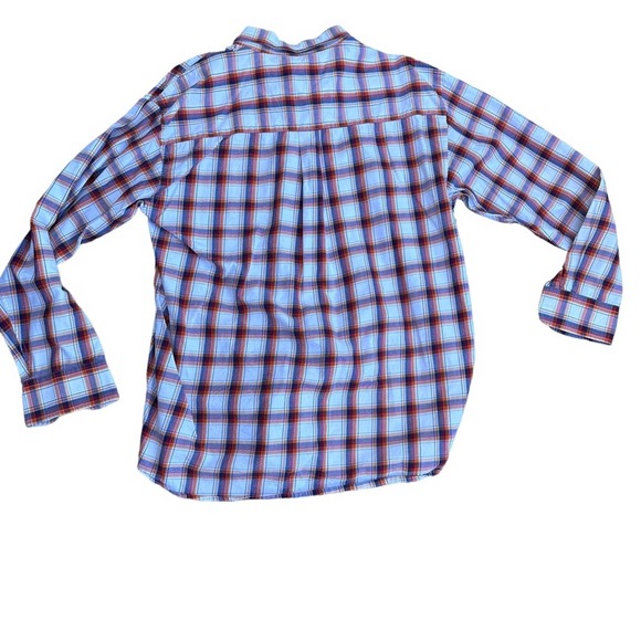 Wrangler George Straight Button Down Shirt Mens Long Sleeve Plaid Large - Picture 8 of 12